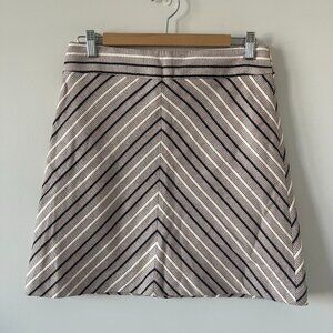 LOFT Women's Striped Tweed Shift Skirt